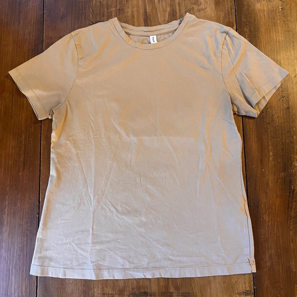 Tan KOTN Short Sleeve Shirt | 100% Cotton | Size Medium